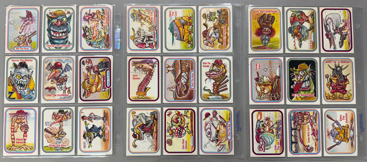 1988 Leaf Awesome All-Stars & Baseball Gross Out Complete Sets
