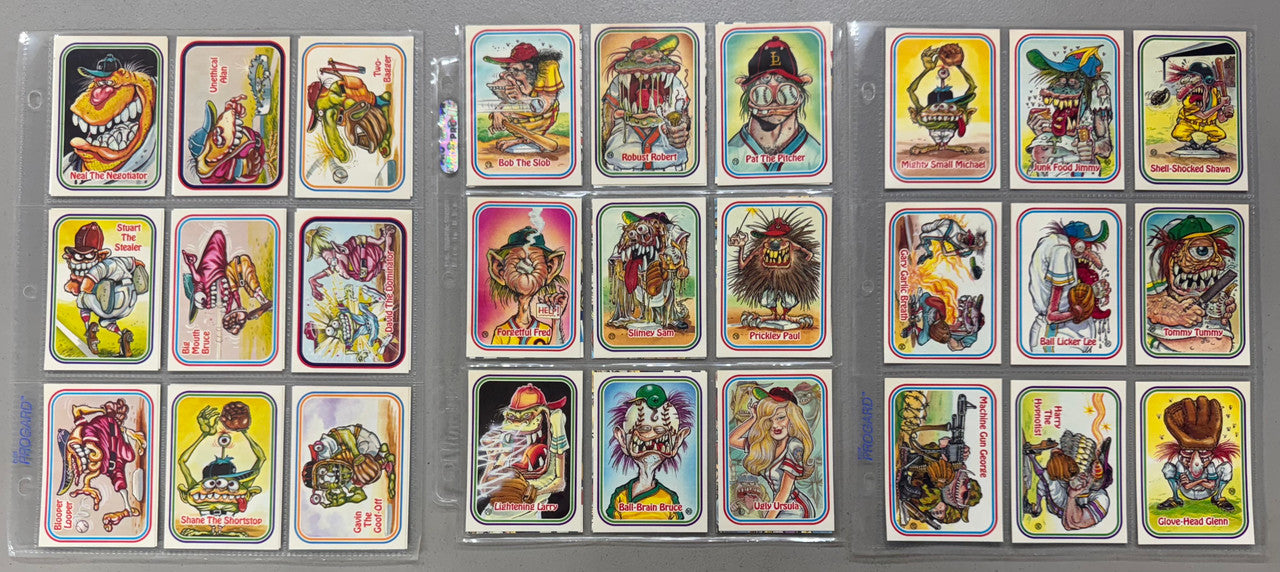 1988 Leaf Awesome All-Stars & Baseball Gross Out Complete Sets