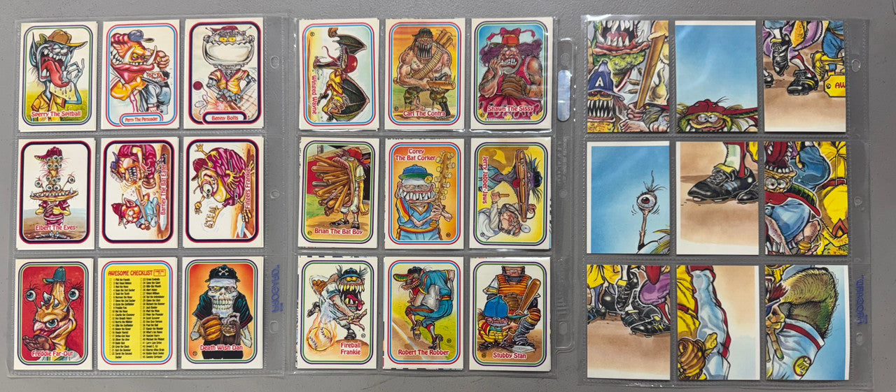1988 Leaf Awesome All-Stars & Baseball Gross Out Complete Sets