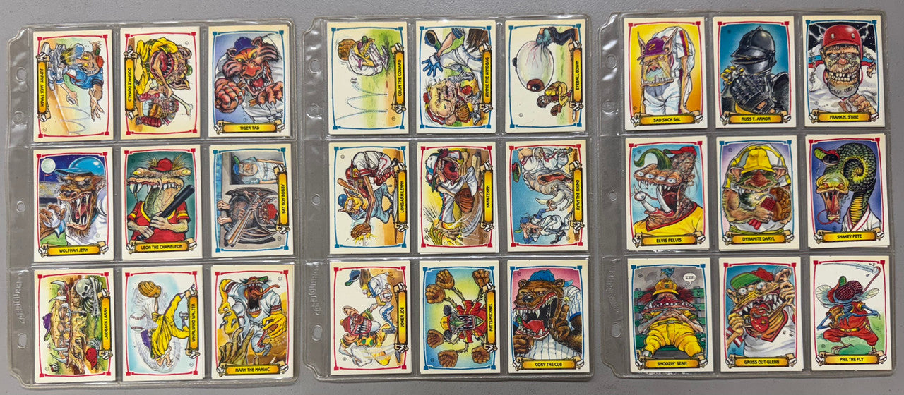 1988 Leaf Awesome All-Stars & Baseball Gross Out Complete Sets