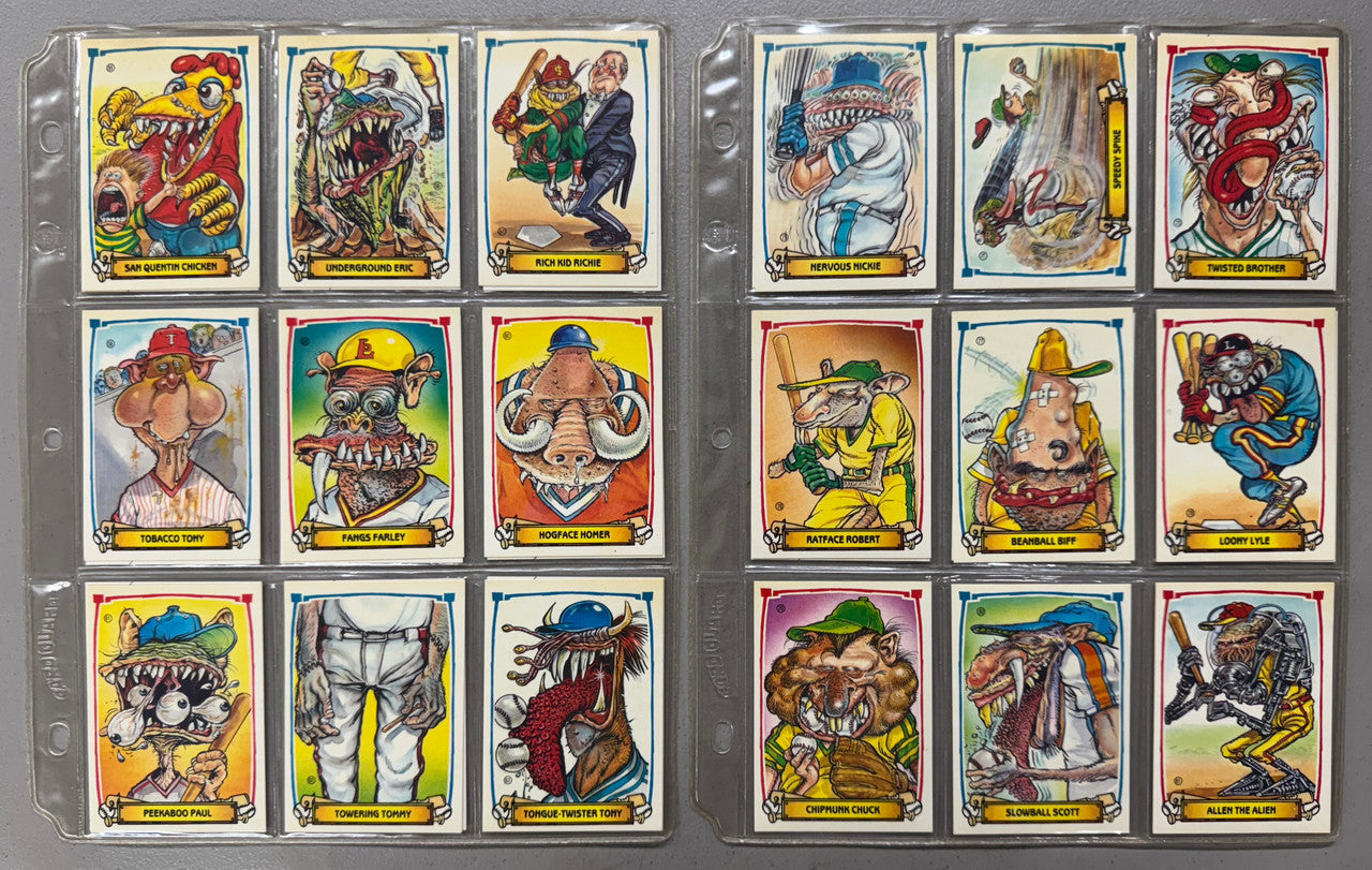 1988 Leaf Awesome All-Stars & Baseball Gross Out Complete Sets