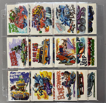 1980 Topps Weird Wheels Complete Card Sticker Set NM