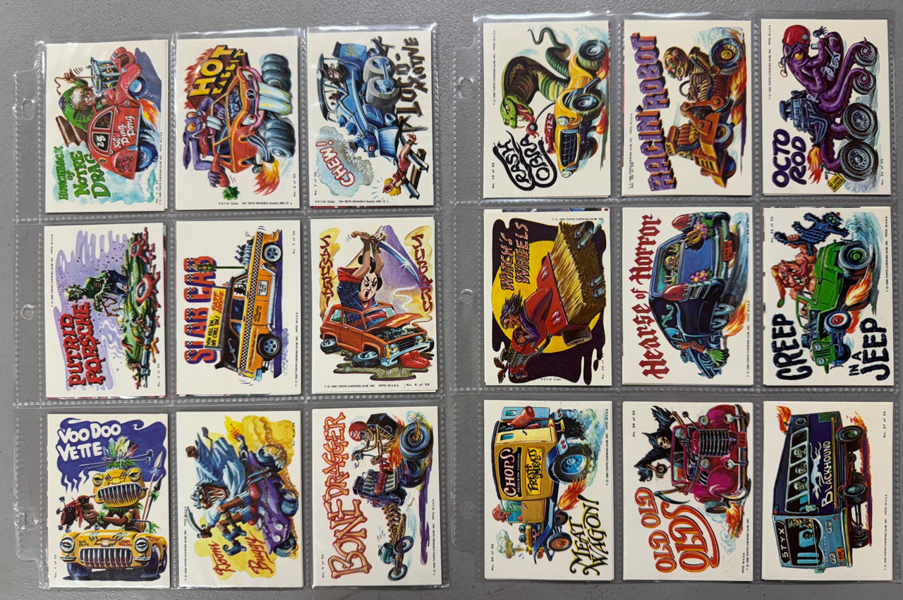 1980 Topps Weird Wheels Complete Card Sticker Set NM