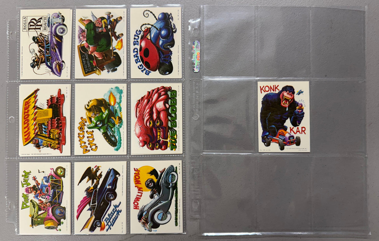 1980 Topps Weird Wheels Complete Card Sticker Set NM