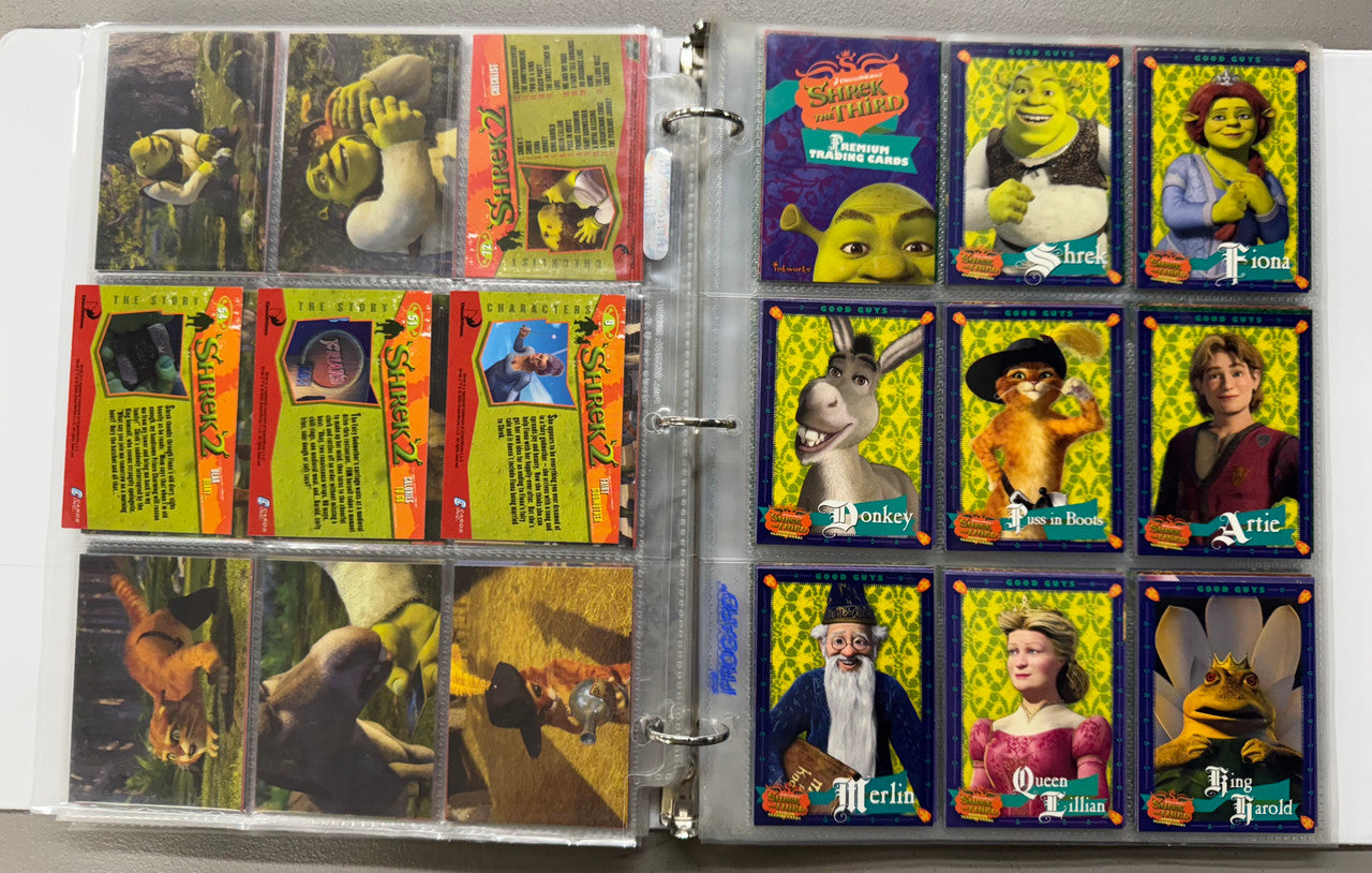 2001-07 Dart/Comic Images/Inkworks Shrek 1-3 Complete Sets W/ Inserts