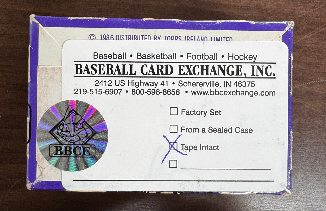1985 Topps Baseball Traded Series Set BBCE Wrapped Sealed Box Tape Intact