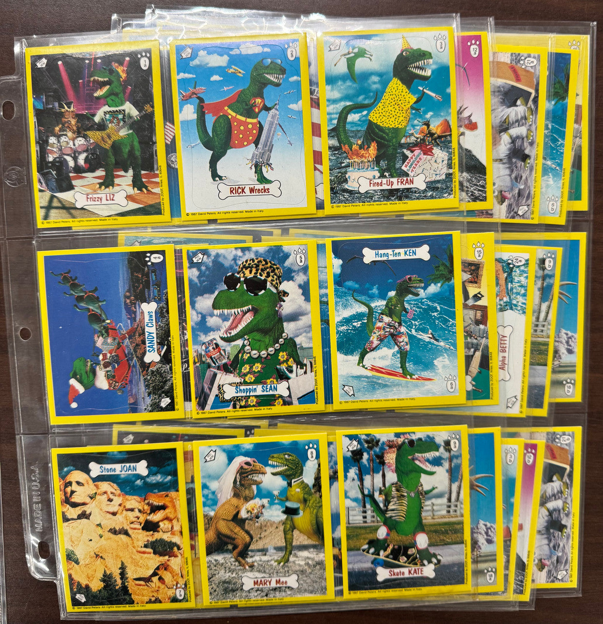 Dinosaurs Complete Card Sets, Wacko-Saurs, Dinosaurs TV Show