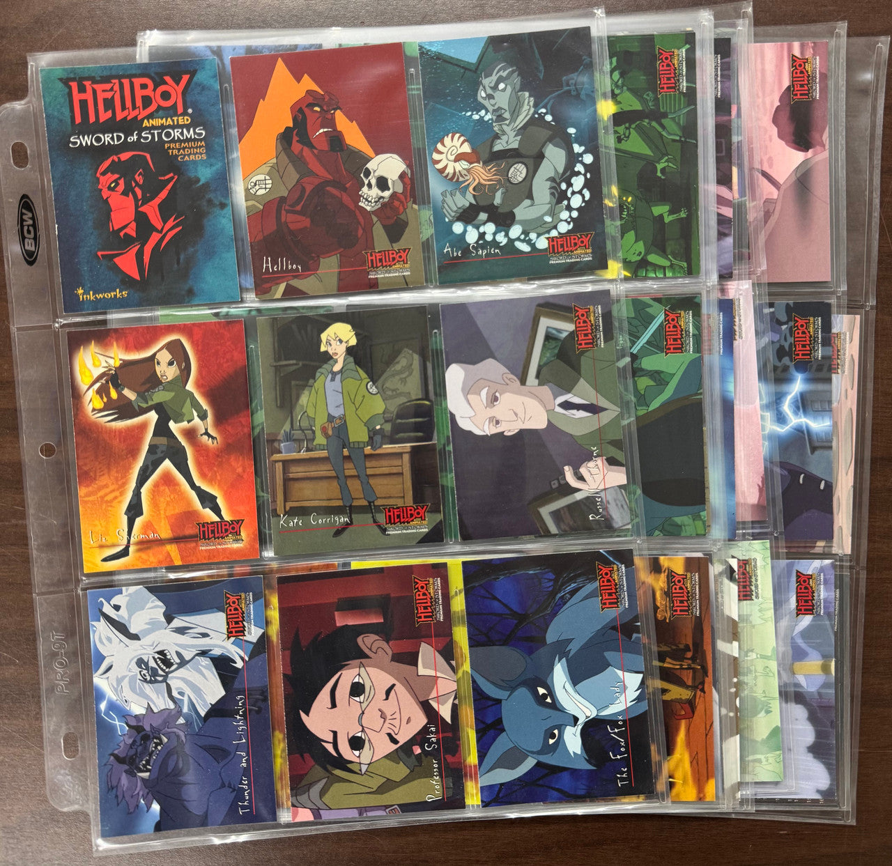 Animated Action Complete Collector Card Sets, Plasm, Hellboy, Titan AE