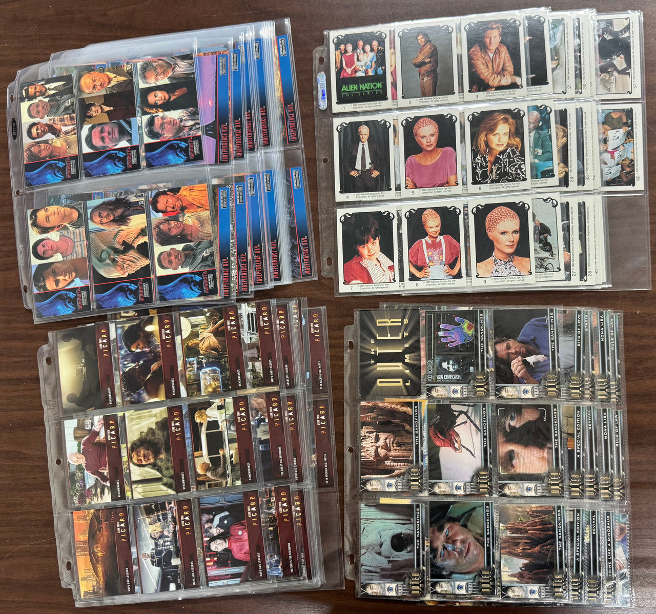 Alien Sci-fi Complete Collector Card Sets, Picard, Alien Nation, Outer Limits