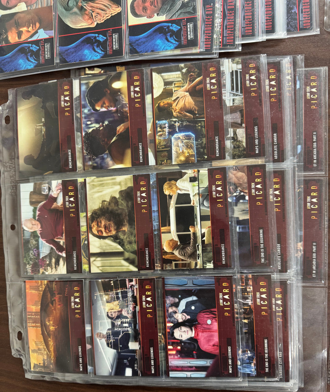 Alien Sci-fi Complete Collector Card Sets, Picard, Alien Nation, Outer Limits