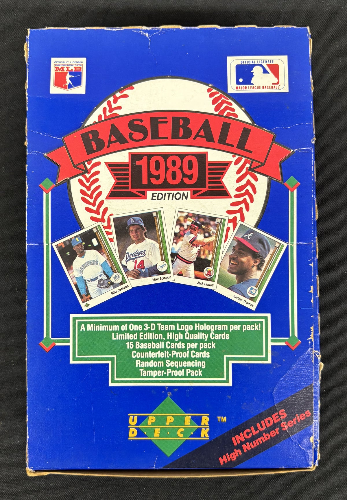 1989 Upper Deck Baseball High Series Wax Box (36 Sealed Packs)