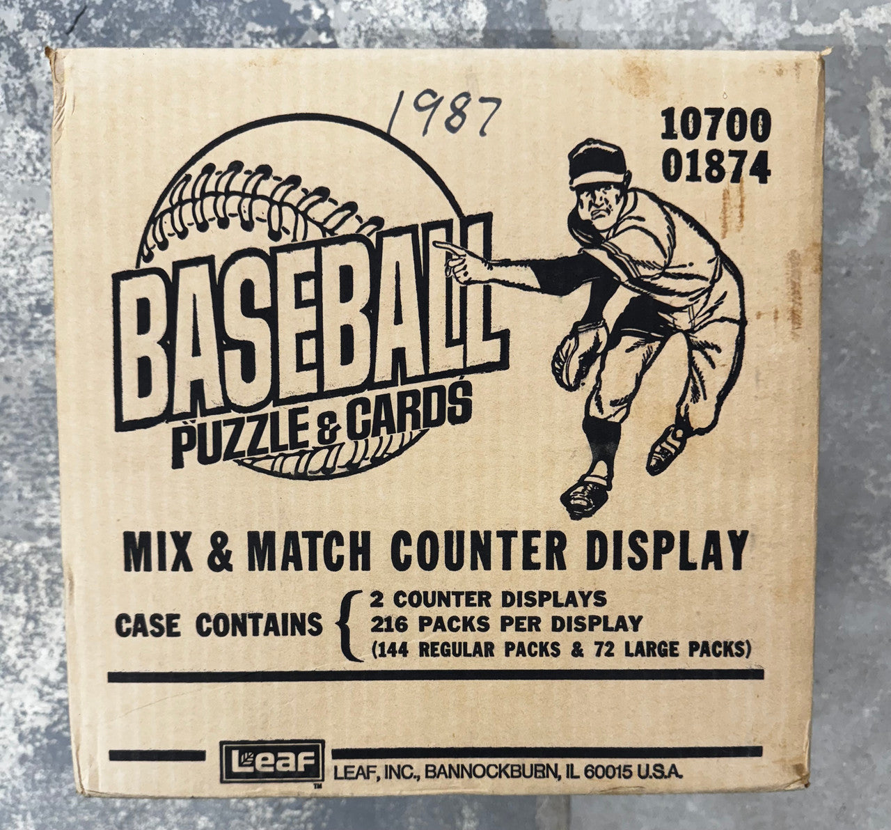1987 Donruss Baseball Counter Display 2 Box Case Factory Sealed