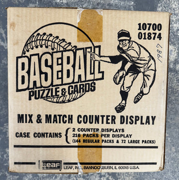 1987 Donruss Baseball Counter Display 2 Box Case Factory Sealed