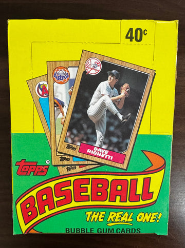 1987 Topps Baseball Wax Box 36 Factory Sealed Packs