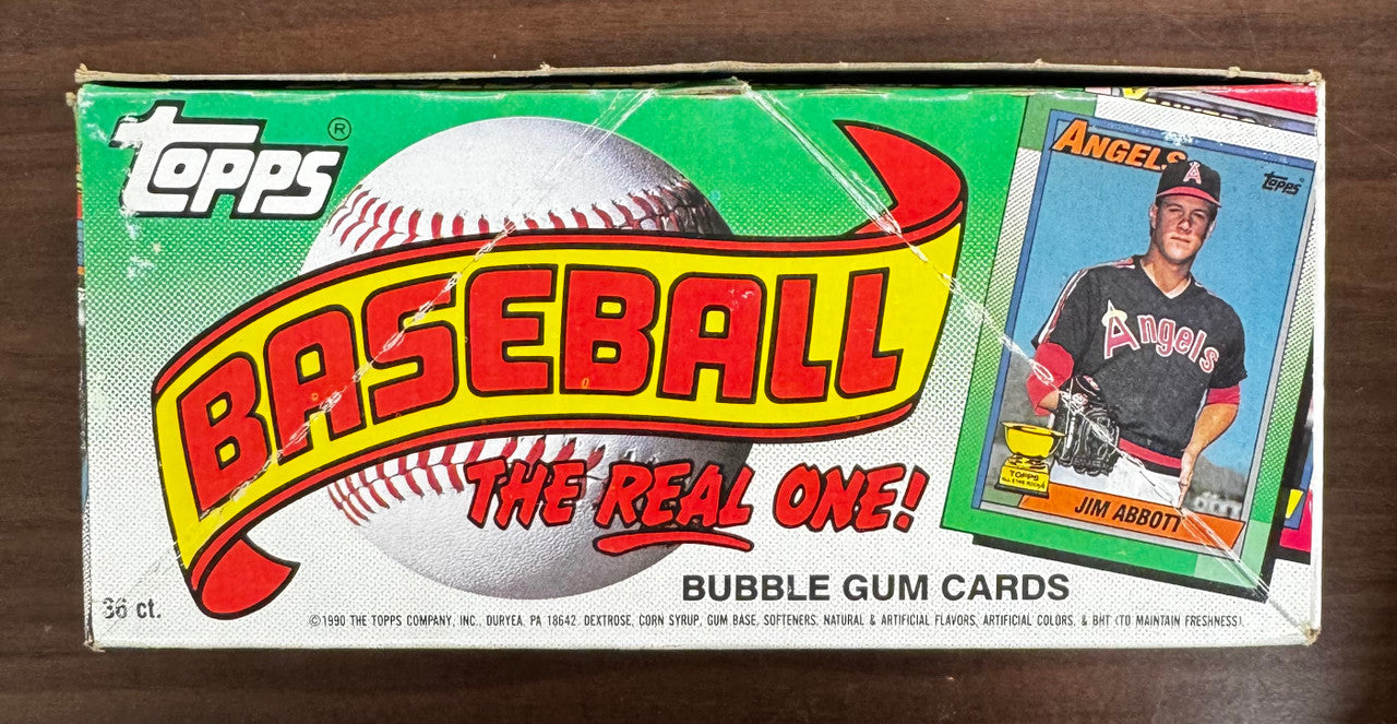 1990 Topps Baseball Wax Box 36 Factory Sealed Packs