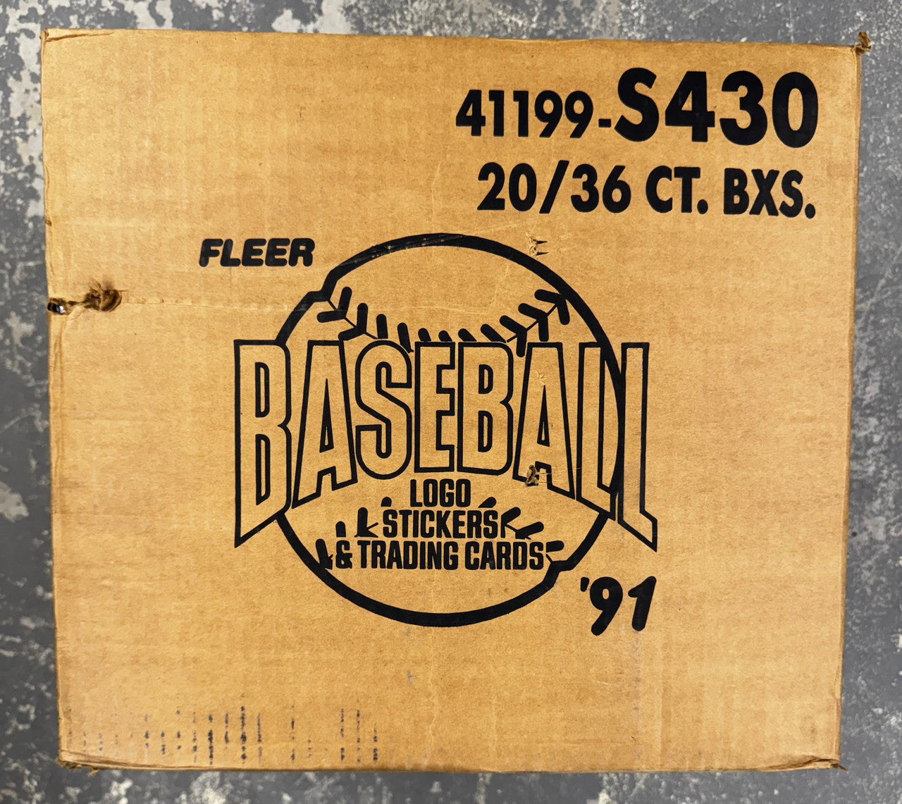 1991 Fleer Baseball Wax Case Factory Sealed