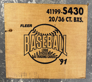 1991 Fleer Baseball Wax Case Factory Sealed