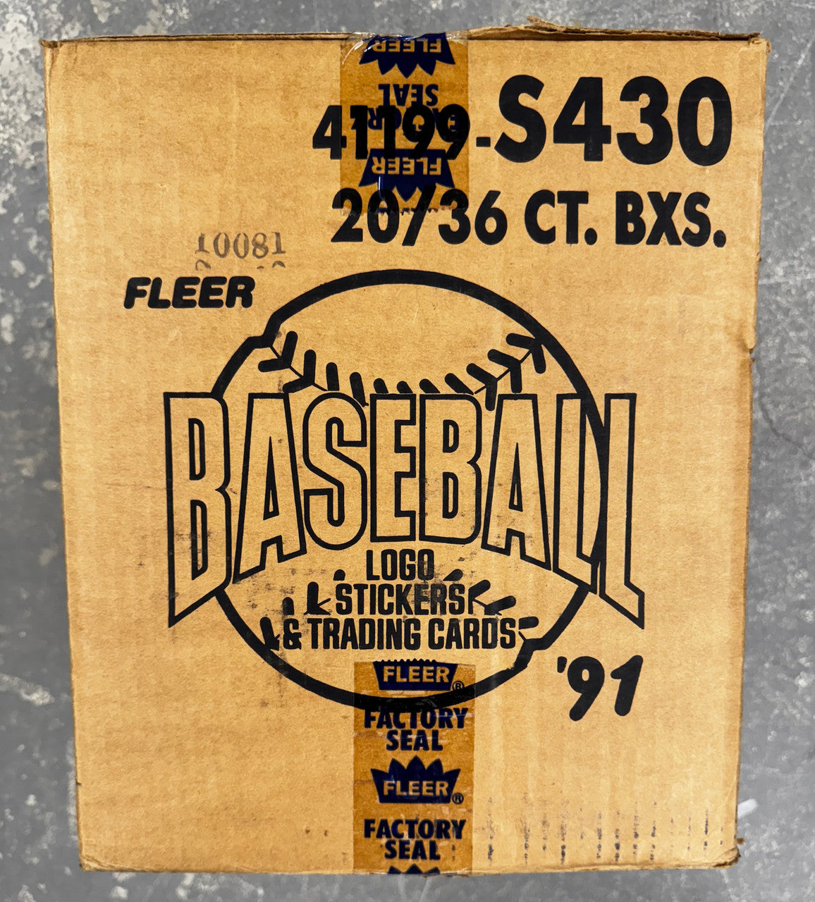 1991 Fleer Baseball Wax Case Factory Sealed