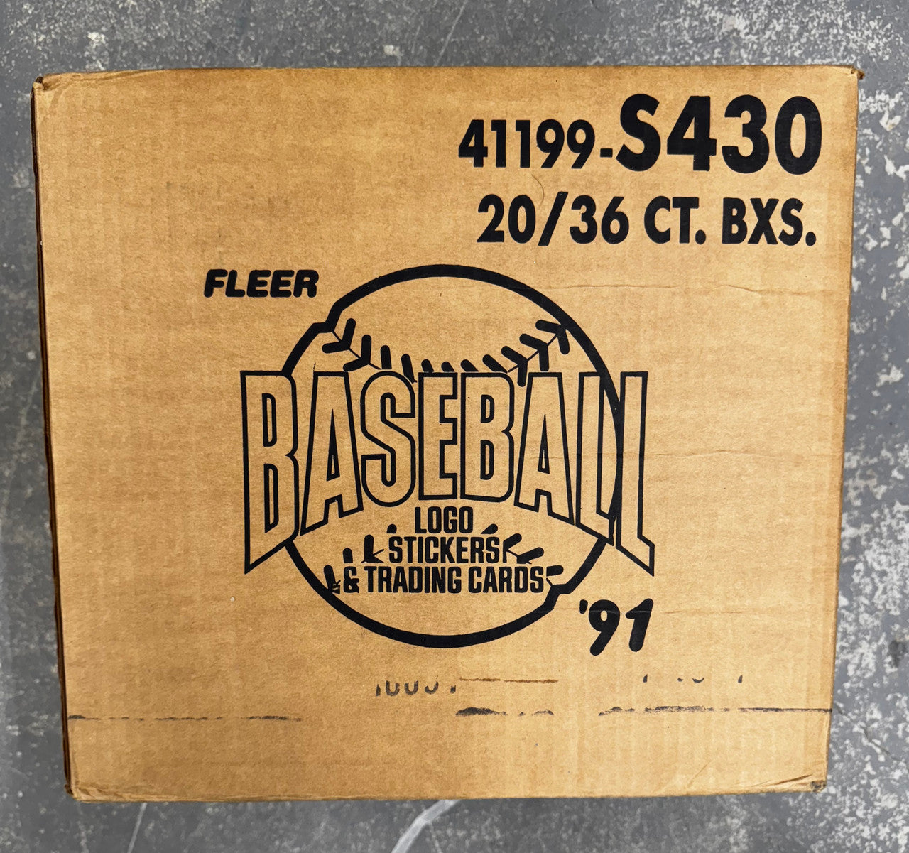 1991 Fleer Baseball Wax Case Factory Sealed