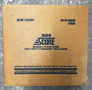 1989 Score Baseball Wax Case Factory Sealed
