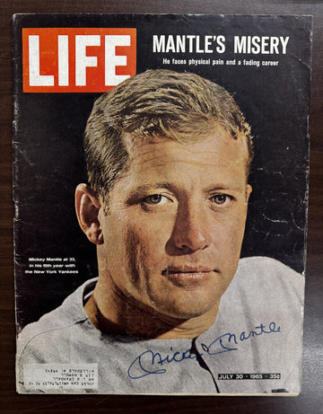 Mickey Mantle Autographed Life Magazine BAS Letter