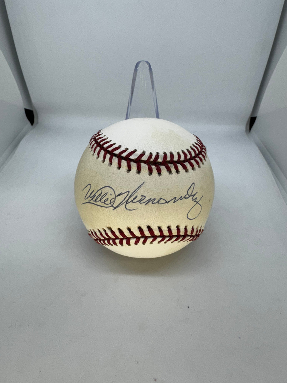 Willie Hernandez Signed Autographed Rawlings OAL Baseball JSA