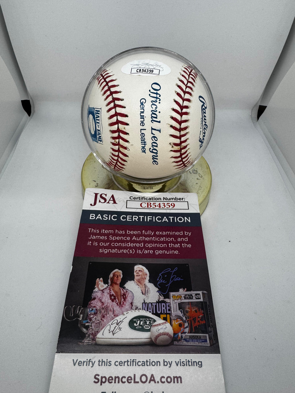 Yogi Berra Signed Autographed Rawlings Official League HoF Baseball JSA