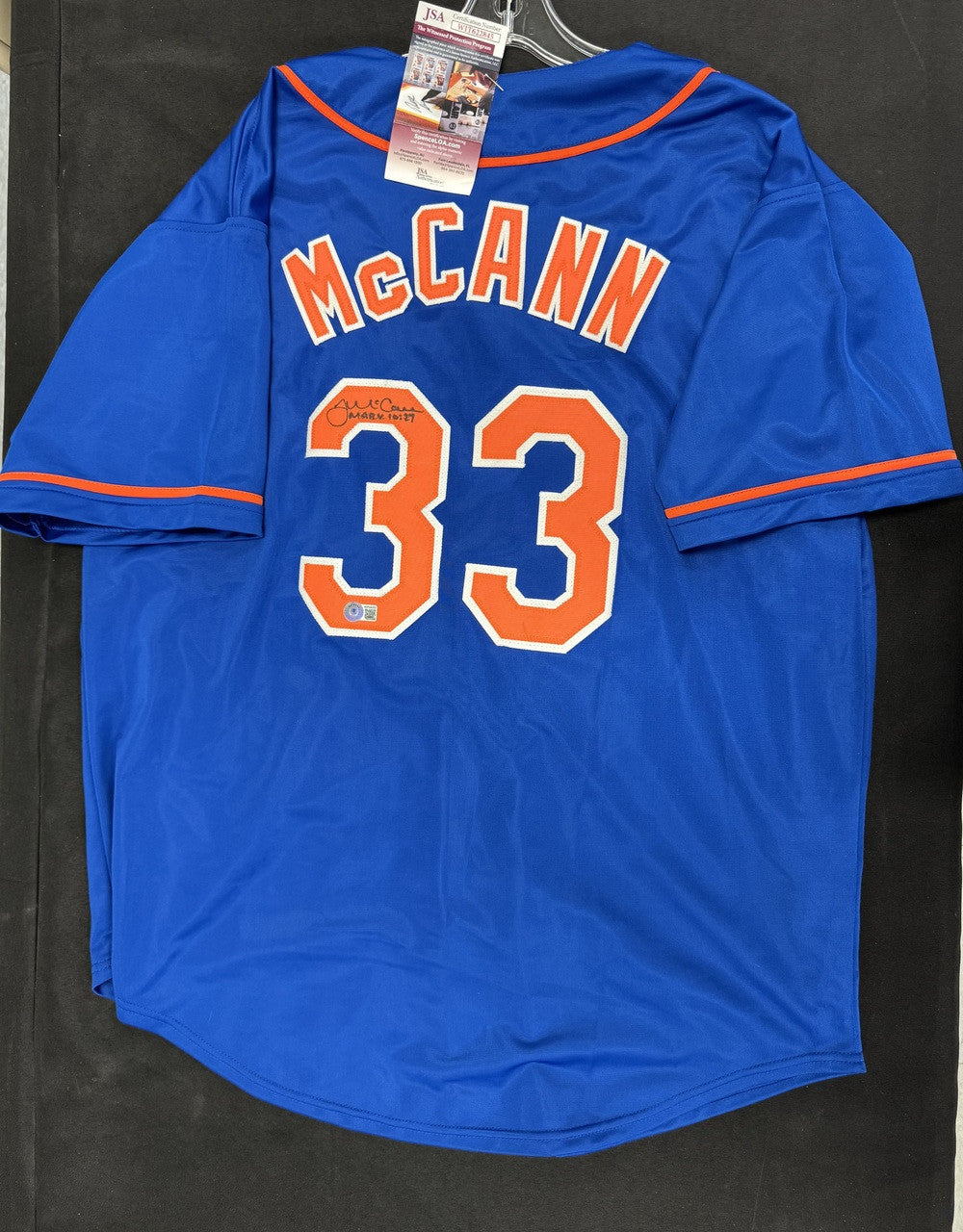 James McCann Signed Autographed Custom New York Mets Jersey BAS