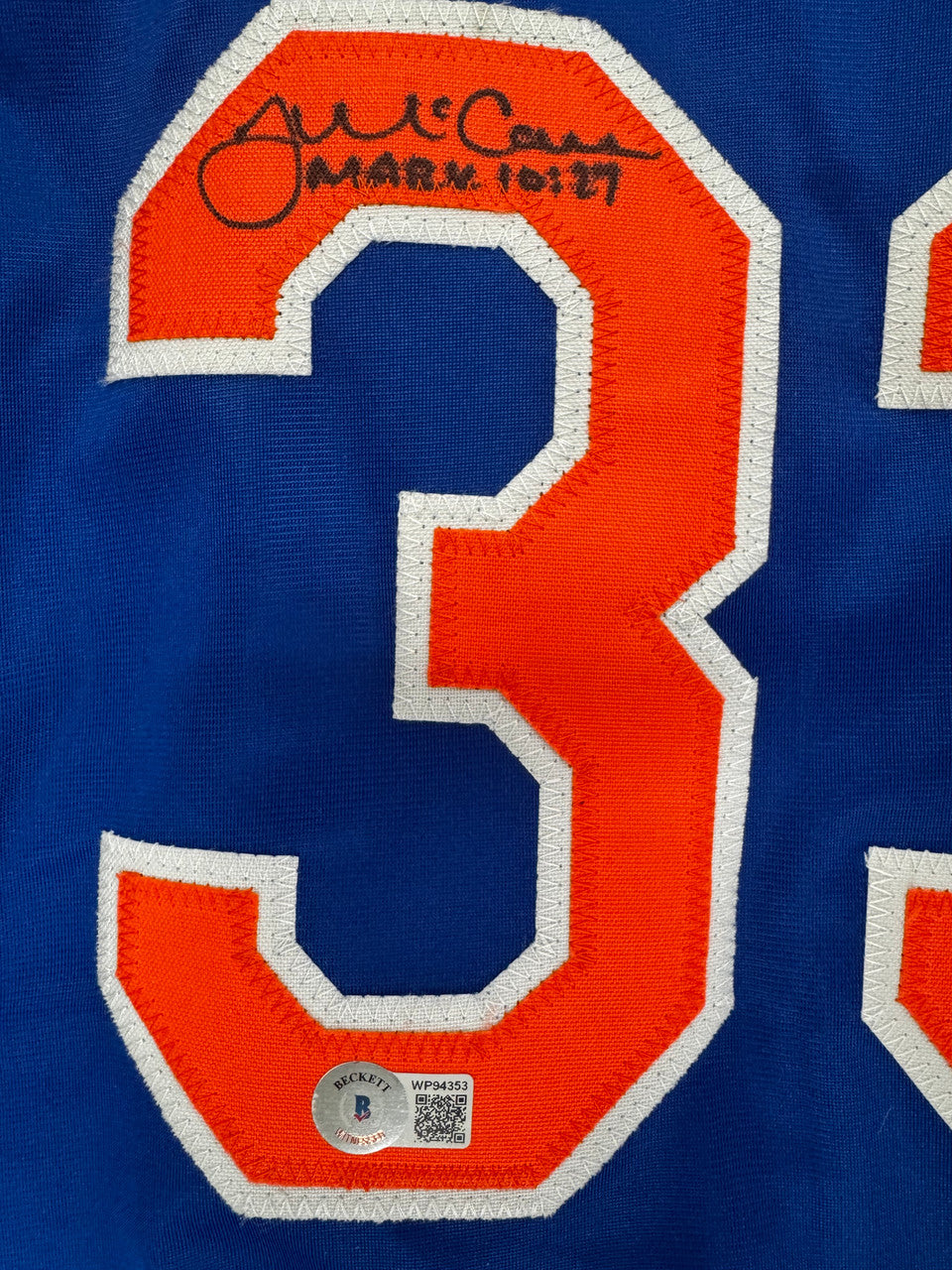 James McCann Signed Autographed Custom New York Mets Jersey BAS