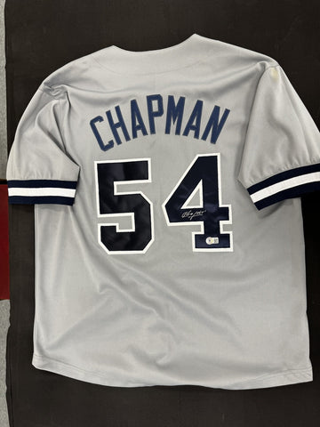 Aroldis Chapman Signed Autographed Custom New York Yankees Jersey BAS