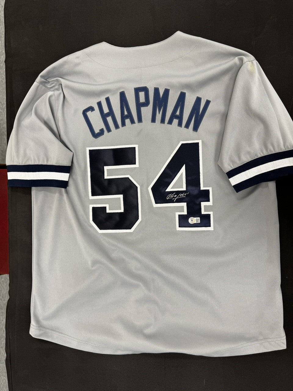 Aroldis Chapman Signed Autographed Custom New York Yankees Jersey BAS