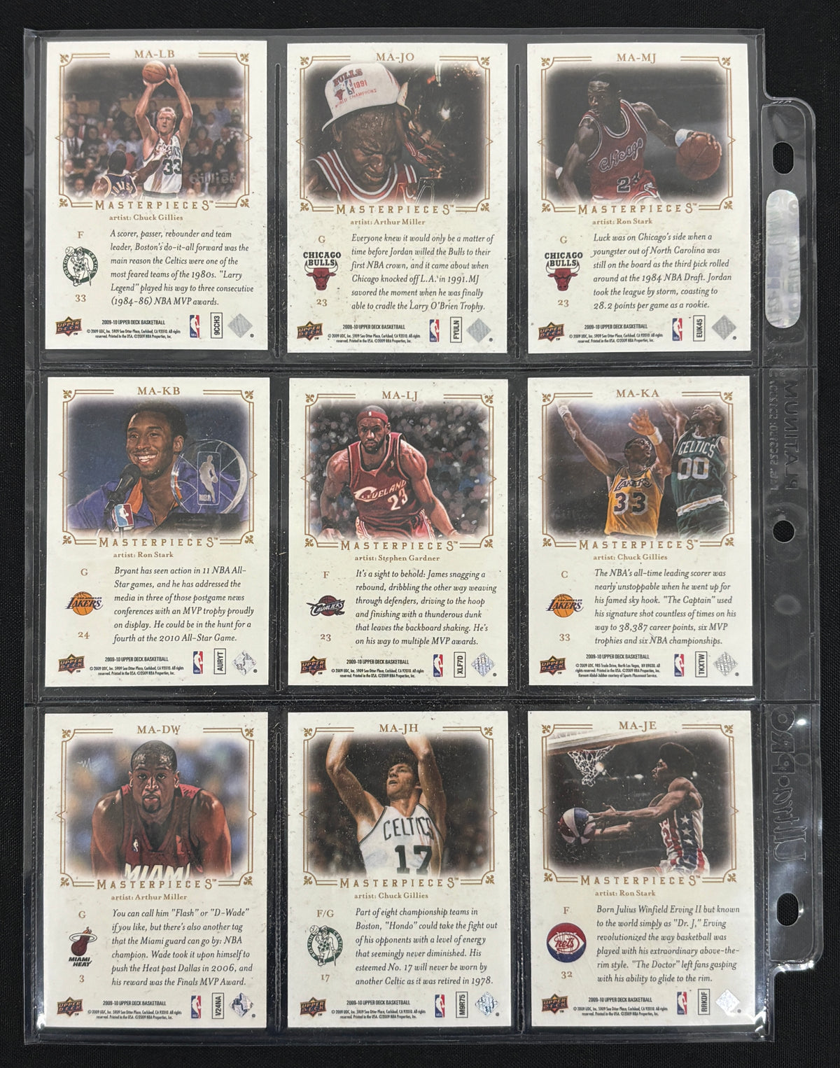 2009-10 Upper Deck Masterpieces Complete Set (35/35)