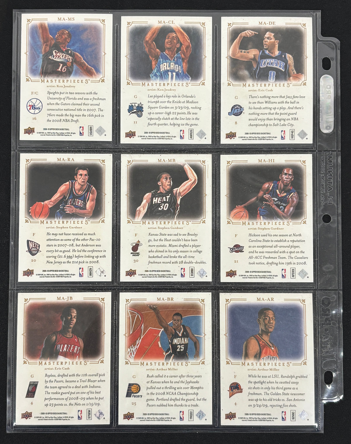 2009-10 Upper Deck Masterpieces Complete Set (35/35)