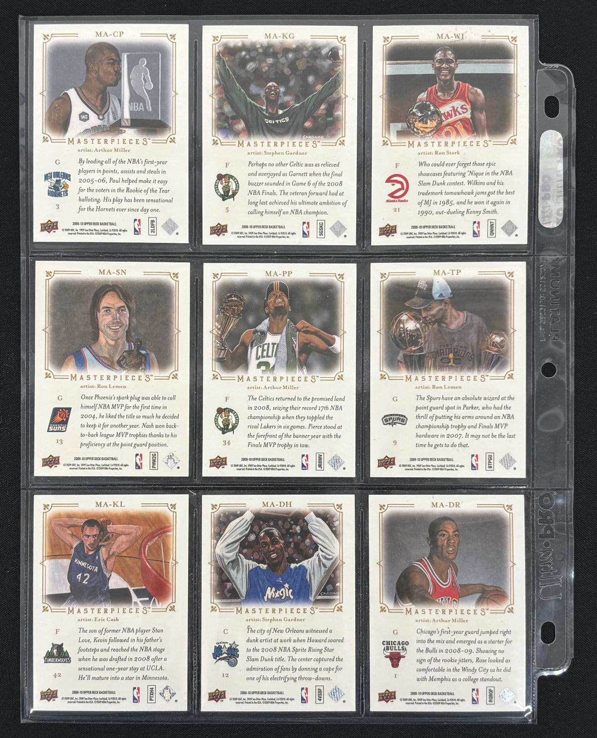 2009-10 Upper Deck Masterpieces Complete Set (35/35)