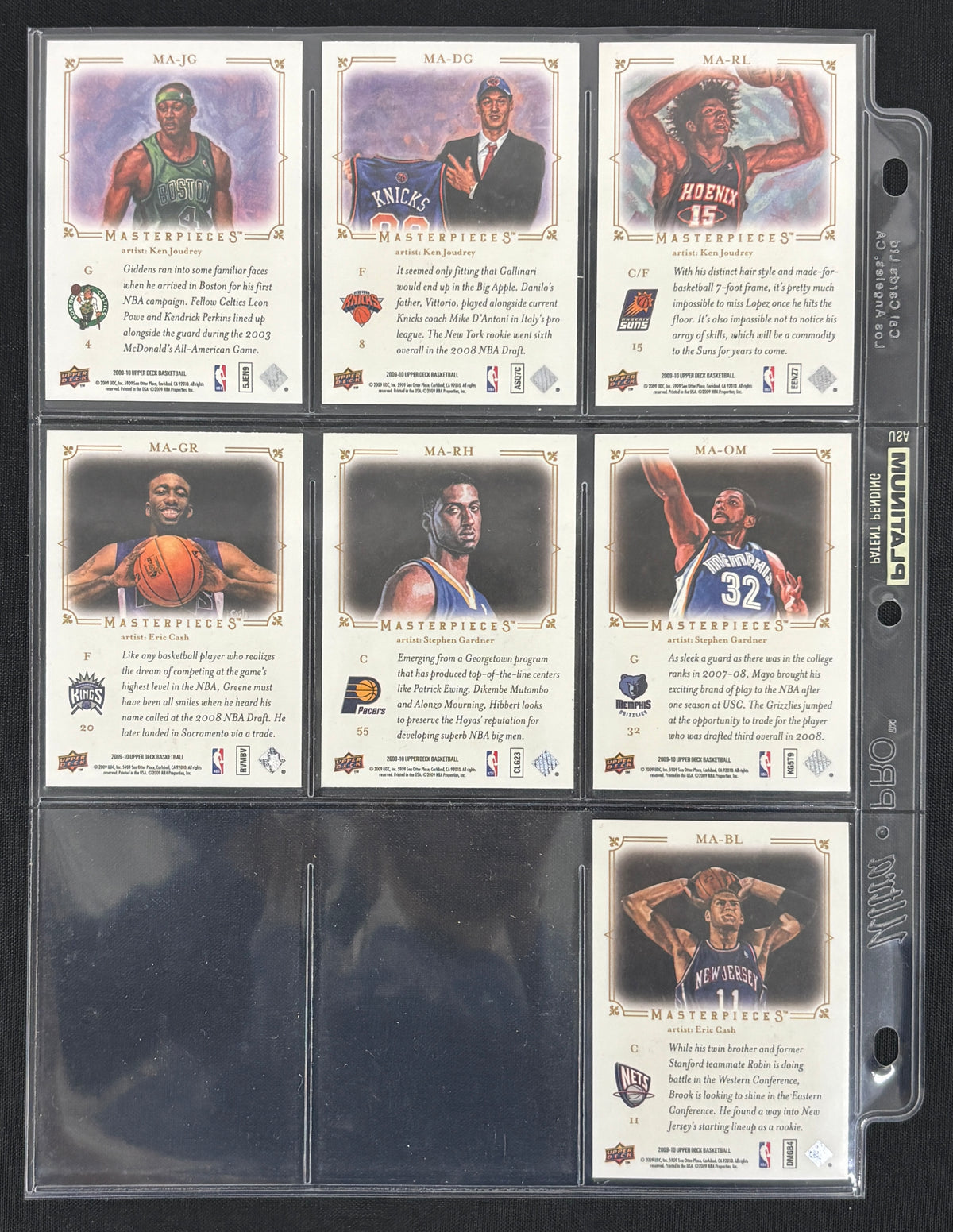 2009-10 Upper Deck Masterpieces Complete Set (35/35)