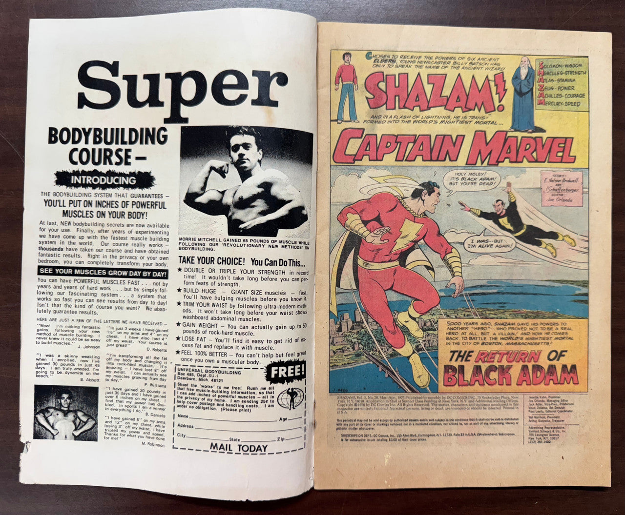1977 DC Comics Shazam! #28 First Appearence of Black Adam FR