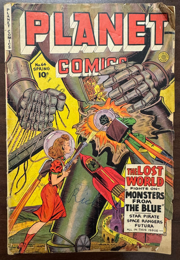 1950 Planet Comics The Lost World #64 Comic Book PR