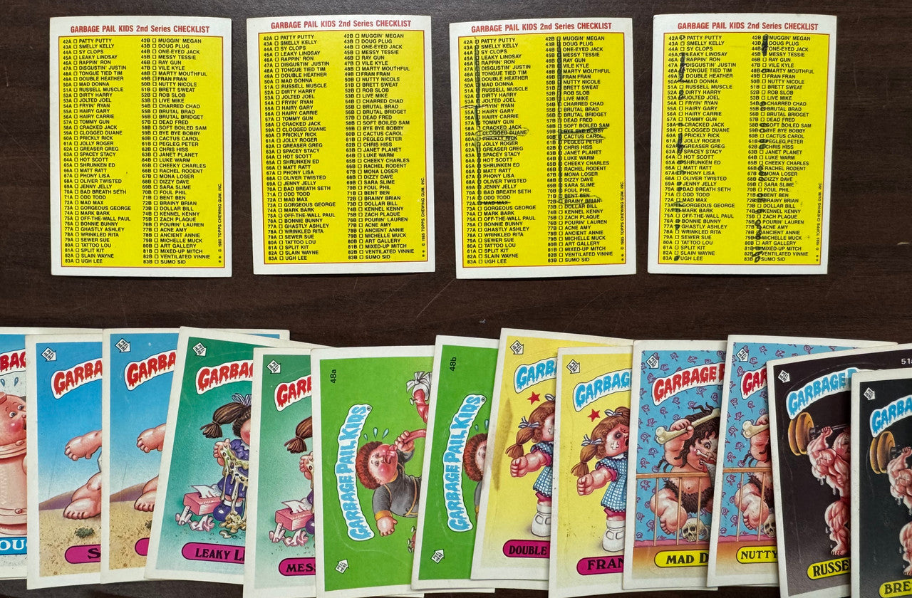1985 Topps Garbage Pail Kids GPK Series 2 OS2 Complete Set 42a/b-83a/b VG-EX