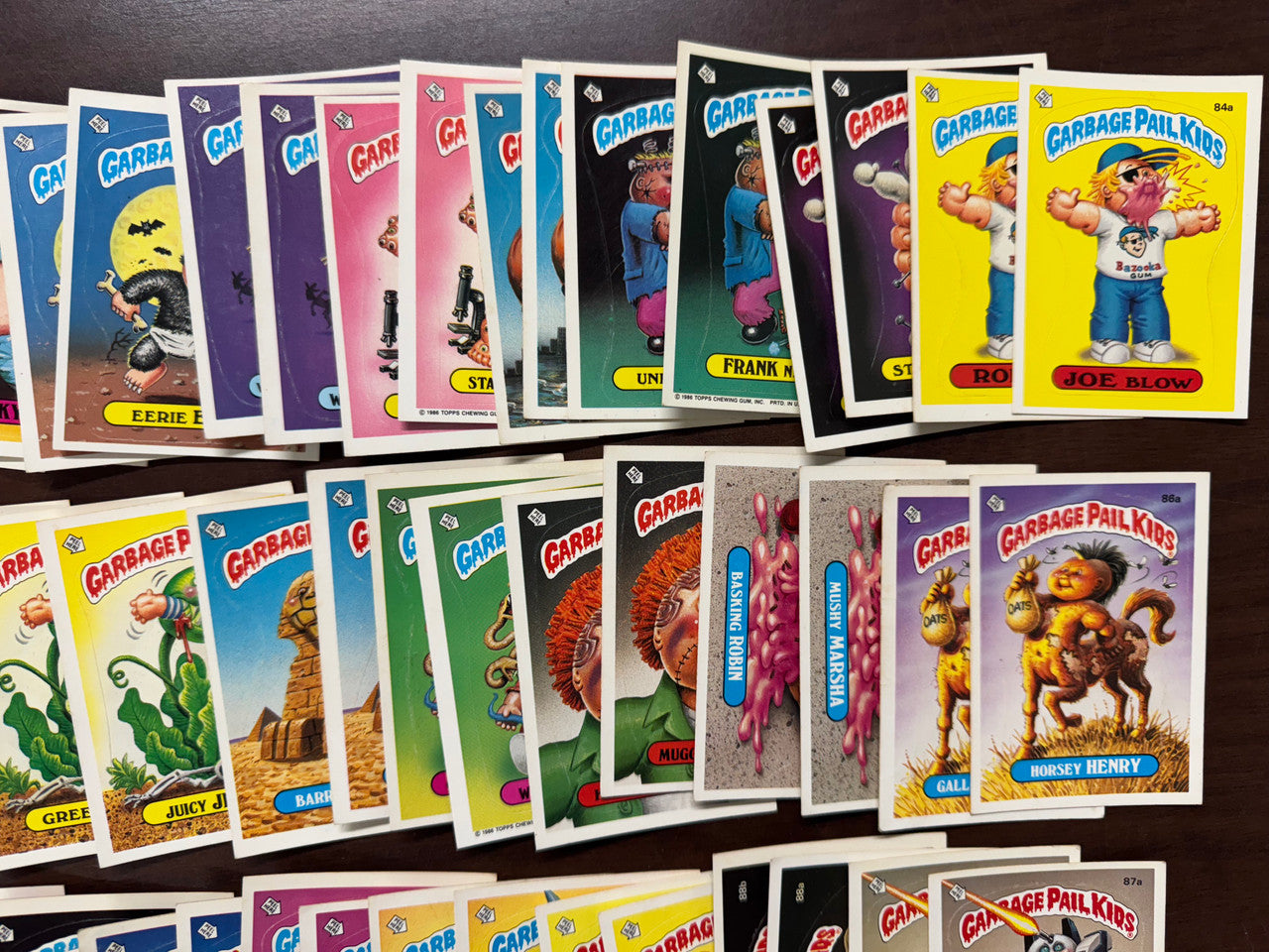 1986 Topps Garbage Pail Kids GPK Series 3 OS3 Complete Sticker Card Set VG-EX