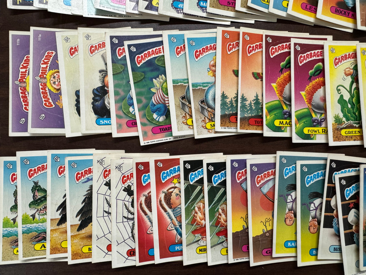 1986 Topps Garbage Pail Kids GPK Series 3 OS3 Complete Sticker Card Set VG-EX