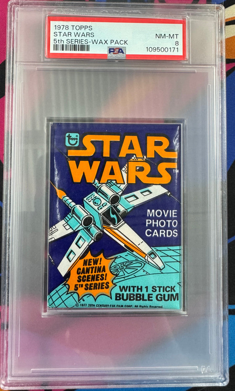 1978 Topps Star Wars Series 5 Sealed Wax Pack PSA 8