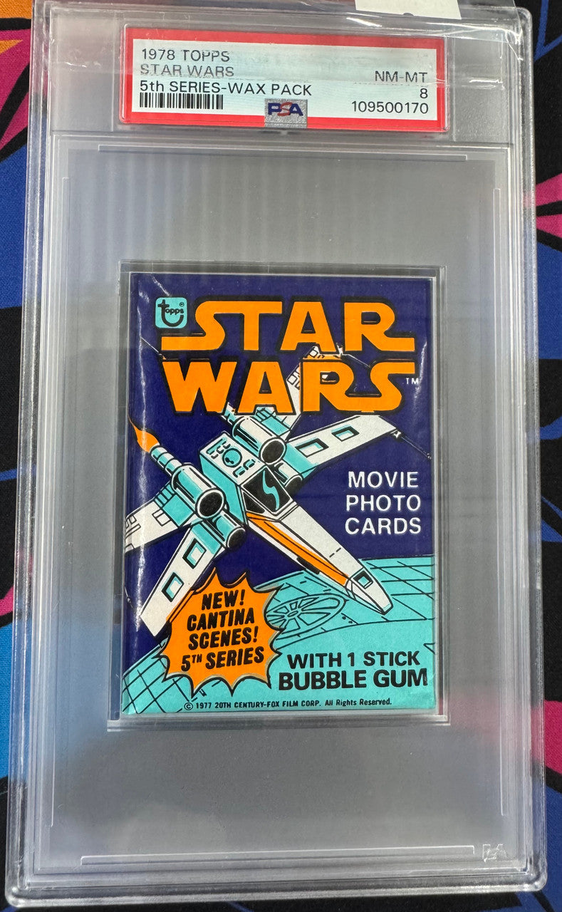 1978 Topps Star Wars Series 5 Sealed Wax Pack PSA 8 (A)