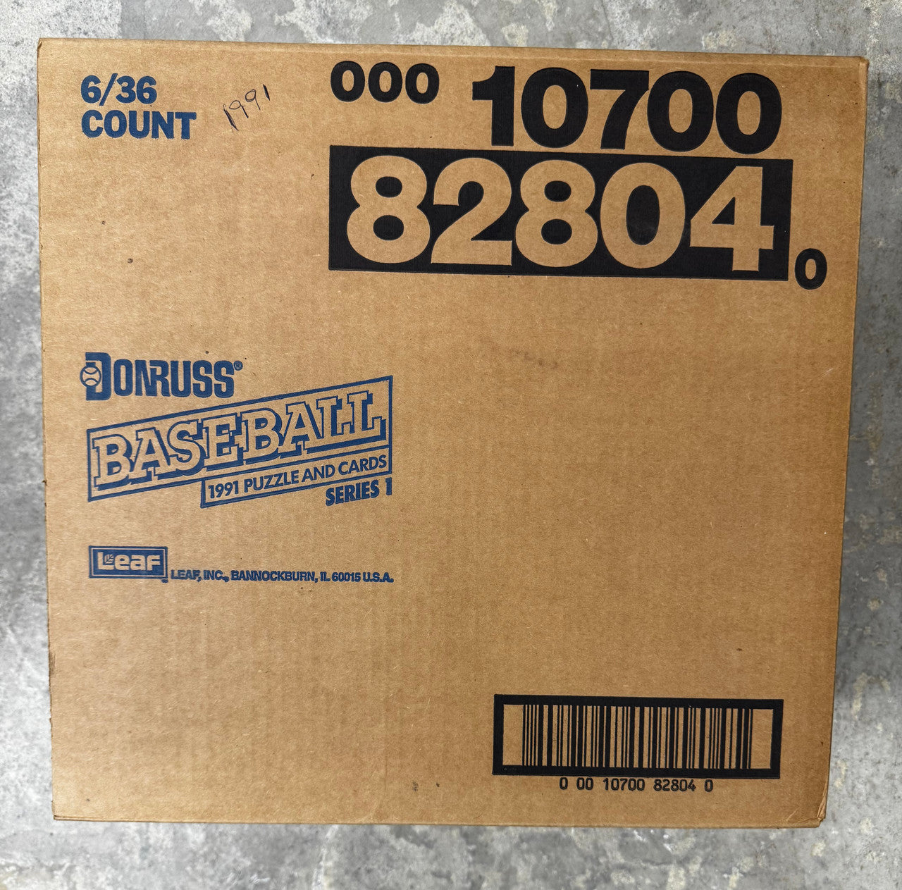 1991 Donruss Series 1 Baseball 6 Box Counter Display Case Factory Sealed