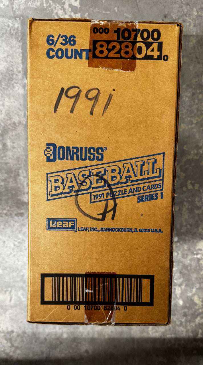 1991 Donruss Series 1 Baseball 6 Box Counter Display Case Factory Sealed