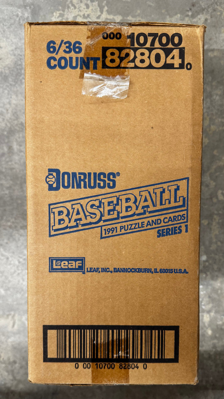 1991 Donruss Series 1 Baseball 6 Box Counter Display Case Factory Sealed