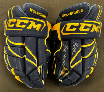 Red Berenson Signed Autographed Team Issued Hockey Gloves JSA