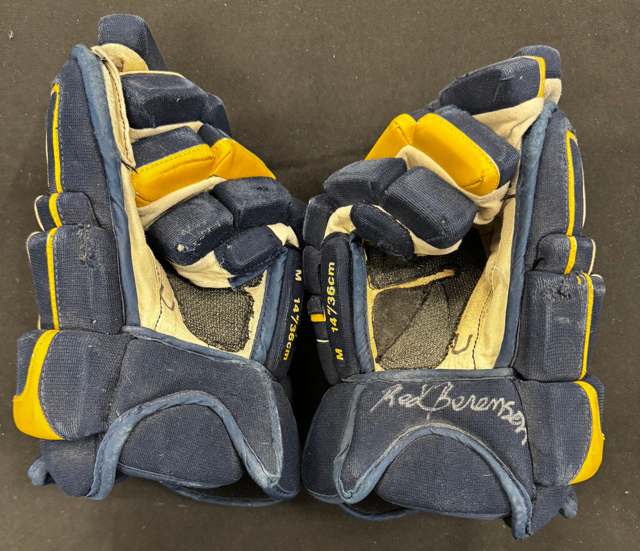 Red Berenson Signed Autographed Team Issued Hockey Gloves JSA