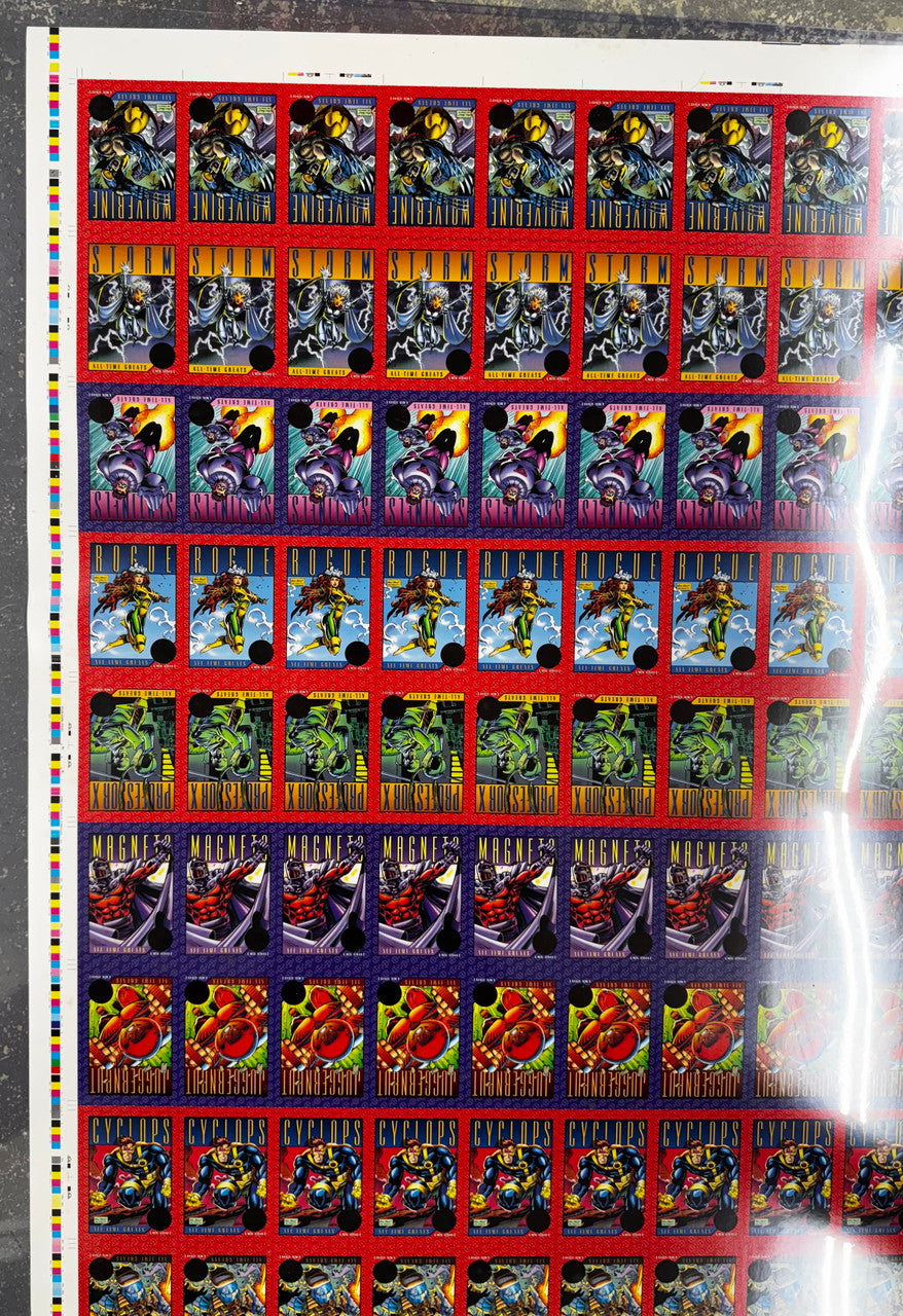 1993 Skybox X-Men Series 2 Uncut Sheet No Foil