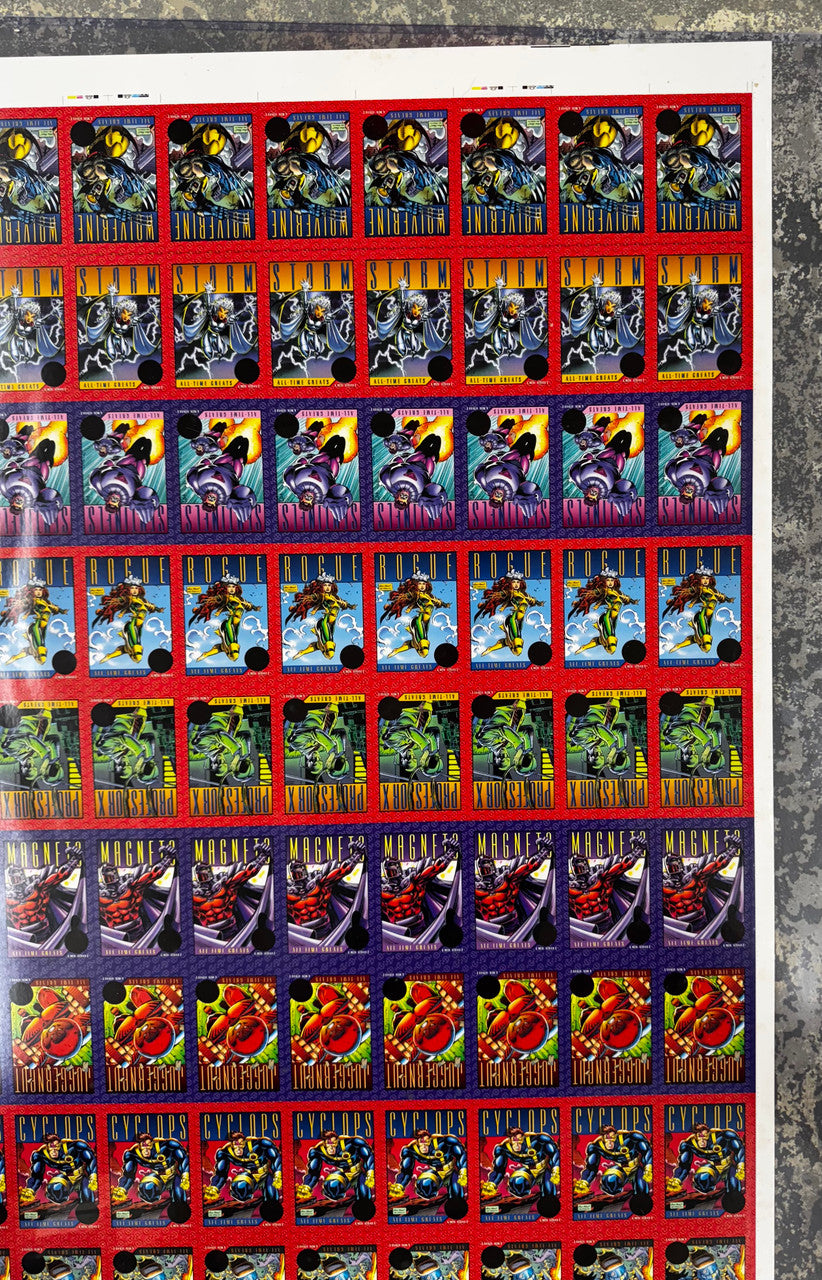 1993 Skybox X-Men Series 2 Uncut Sheet No Foil