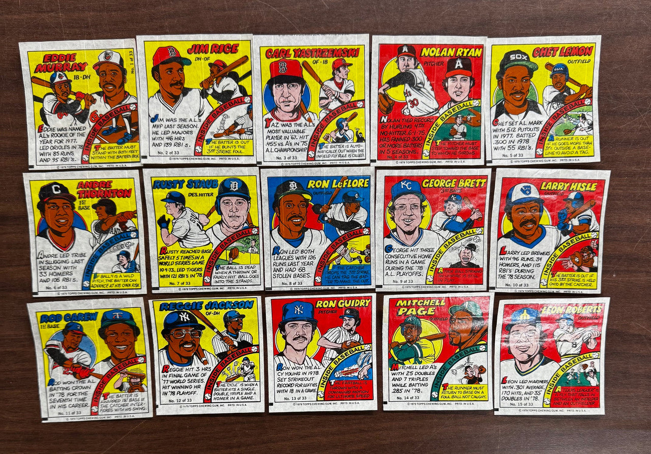 1979 Topps Baseball Comics Complete Set(33)